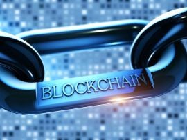 Blockchain cryptocurrency chain as concept