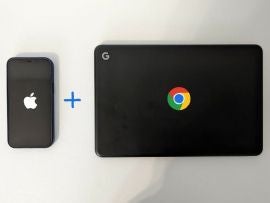 Image of an iPhone and a Chromebook