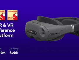 The reference platform for Qualcomm’s VR and MR headset. A reference platform is a proof of concept for potential hardware applications.